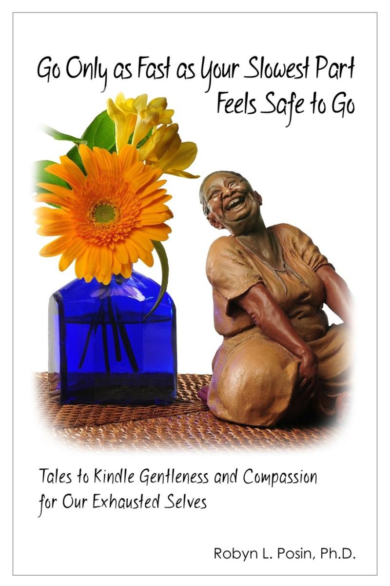 cover van boek ‘Go Only As Fast As Your Slowest Part Feels Safe To Go: Tales To Kindle Gentleness and Compassion For Our Exhausted Selves’ van Robyn L. Posin